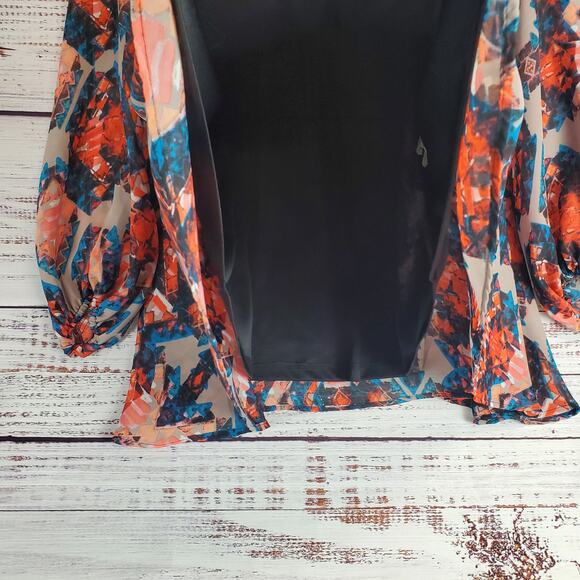 Show Me Your Mumu Tunic Dress S Kaleidoscope Jamie Peasant Sleeve Cottagecore Sm - Picture 8 of 12